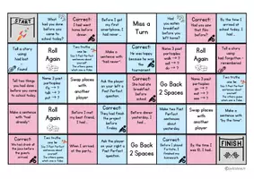 Vorschau - Arbeitsblätter - Past Perfect Board Game - Seite 1
