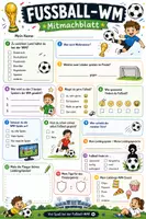 Vorschau - Arbeitsblätter - Fußball-WM Mitmachblatt für die Grundschule | kostenloses Arbeitsblatt mit Tippspiel & Umfrage - Deckblatt