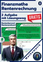 Vorschau - Arbeitsblätter - Rentenrechnung | Aufgaben - KOSTENLOS - Deckblatt