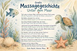 Vorschau - Bildkarten - GRATIS Massagegeschichte „Unter dem Meer“ – Boho Aquarell Stil - KITA und Kindergarten - Gratis Material - Deckblatt