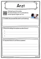 Vorschau - Unterrichtsreihen - Arzt Lückentext mit Wortspeicher Hörverstehen und Suchsel - Seite 3