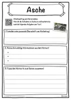 Vorschau - Unterrichtsreihen - Asche Lückentext mit Wortspeicher Hörverstehen und Suchsel - Seite 3