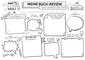 Vorschau - Arbeitsblätter - Lesen | Leseförderung, Lesemotivation, Buchvorstellung | Lesetagebuch Reflexion | Leseauftrag Ferien Lesen - Seite 1