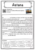 Vorschau - Unterrichtsreihen - Astana Lückentext mit Wortspeicher Hörverstehen und Suchsel - Seite 1
