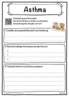 Vorschau - Unterrichtsreihen - Asthma Lückentext mit Wortspeicher Hörverstehen und Suchsel - Seite 3