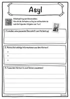 Vorschau - Unterrichtsreihen - Asyl Lückentext mit Wortspeicher Hörverstehen und Suchsel - Seite 3