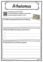 Vorschau - Unterrichtsreihen - Atheismus Lückentext mit Wortspeicher Hörverstehen und Suchsel - Seite 3