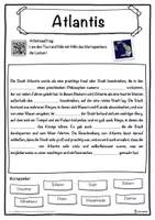 Vorschau - Unterrichtsreihen - Atlantis Lückentext mit Wortspeicher Hörverstehen und Suchsel - Seite 1