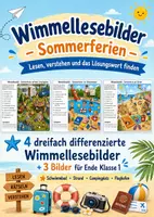 Vorschau - Arbeitsblätter - Wimmellesebilder - Leseverstehen 3-fach differenziert - Deckblatt