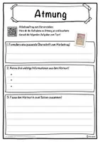 Vorschau - Unterrichtsreihen - Atmung Lückentext mit Wortspeicher Hörverstehen und Suchsel - Seite 3