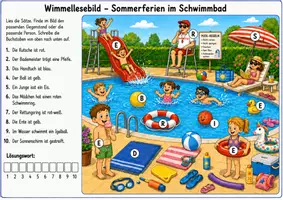 Vorschau - Arbeitsblätter - Wimmellesebilder - Leseverstehen 3-fach differenziert - Seite 1