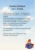 Vorschau - Arbeitsblätter - Erster Schultag Schultüte und Steckbrief Klasse 1 gratis - Seite 1
