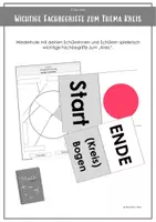 Vorschau - Stundenentwürfe - Wichtige Fachbegriffe zum Thema Kreis. - Deckblatt