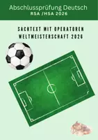 Vorschau - Arbeitsblätter - Sachtext mit Operatoren Weltmeisterschaft 2026 - Deckblatt