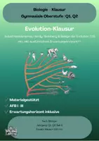 Vorschau - Klassenarbeiten - Bio-Klausur GK · Evolution · - Deckblatt