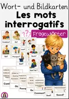 Vorschau - Poster - Les mots interrogatifs - Französische Fragewörter Bild- und Wortkarten Französischunterricht - Deckblatt