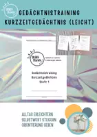 Vorschau - Arbeitsblätter - Gehirnjogging Übungen Kurzzeitgedächtnis Senioren - Deckblatt