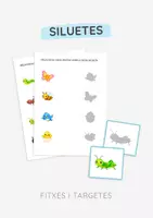 Vista previa - Hojas de trabajo - Relaciona imatge i silueta (FITXES + TARGETES) - Portada