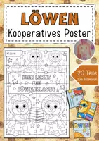 Vorschau - Mal- und Bastelvorlagen - Kooperatives Poster Löwenklasse Gemeinschaftsbild - Deckblatt