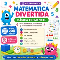 Vista previa - Hojas de trabajo - Matematica_Divertida_Basica_Elemental_ - Portada