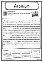 Vorschau - Unterrichtsreihen - Atomium Lückentext mit Wortspeicher Hörverstehen und Suchsel - Seite 1