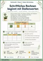 Vorschau - Arbeitsblätter - Schriftliches Addieren Subtrahieren Multiplizieren und Dividieren sichern - Seite 1