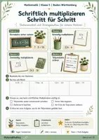 Vorschau - Arbeitsblätter - Schriftliches Addieren Subtrahieren Multiplizieren und Dividieren sichern - Seite 3