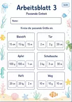 Vorschau - Arbeitsblätter - Größen vergleichen Klasse 2 | Mathematik Klasse 2 | 7 Arbeitsblätter als PDF - Seite 3