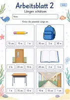 Vorschau - Arbeitsblätter - Größen und Messen Klasse 2 | Mathematik Klasse 2 | 7 Arbeitsblätter als PDF - Seite 2
