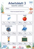 Vorschau - Arbeitsblätter - Größen und Messen Klasse 2 | Mathematik Klasse 2 | 7 Arbeitsblätter als PDF - Seite 3