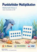 Vorschau - Arbeitsblätter - Punktefelder Multiplikation | Mathematik Klasse 2 | 7 Arbeitsblätter als PDF - Deckblatt