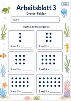 Vorschau - Arbeitsblätter - Punktefelder Multiplikation | Mathematik Klasse 2 | 7 Arbeitsblätter als PDF - Seite 3