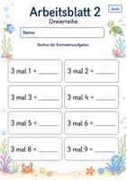 Vorschau - Arbeitsblätter - Einmaleins Klasse 2 | Mathematik Klasse 2 | 7 Arbeitsblätter als PDF - Seite 2