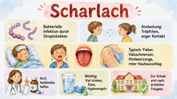 Vorschau - Arbeitsblätter - Arbeitsblatt "Scharlach" + Onlineübung & MP3 + Infografik - Seite 2