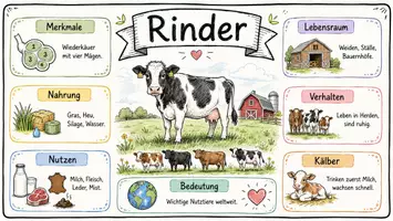 Vorschau - Arbeitsblätter - Lernposter + Arbeitsblätter zum Thema "Rinder" + Lösung & MP3 + Mindmap + Infografik - Seite 2