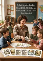 Vorschau - Bildkarten - Fabel-Gefühlskarten XXL – 56 Bildkarten für Deutsch & Soziales Lernen | Emotionen mit Fabeln entdecken - Deckblatt