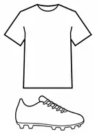 Vorschau - Arbeitsblätter - WM Shirts Deko Wimpel Schuhe Sport Malvorlage Kunst - Deckblatt