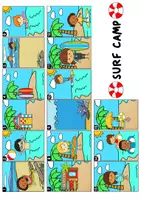 Vorschau - Arbeitsblätter - Lesespaziergang I Surf Camp I Kl. 1+2 - Seite 1
