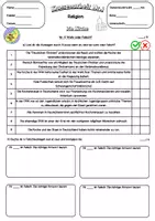 Vorschau - Klassenarbeiten - Die Kirche: Klassenarbeit (inkl. Lösungen) 9./10. Klasse - Seite 1