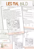 Vorschau - Arbeitsblätter - Lies-mal-Bild - Im Kinderzimmer- dreifach Differenziert - Deckblatt