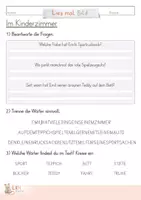 Vorschau - Arbeitsblätter - Lies-mal-Bild - Im Kinderzimmer- dreifach Differenziert - Seite 3