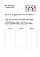 Vorschau - Arbeitsblätter - Wortarten Turnen - Nomen, Verben & Adjektive üben - Deckblatt