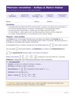 Vorschau - Arbeitsblätter - Matrizen verstehen Kl. 11–12 Gymnasium - Seite 1