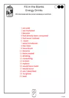 Vorschau - Arbeitsblätter - Fill in the Blanks - Energy Drinks - Seite 2