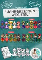 Vorschau - Arbeitsblätter - Cliparts "Jahreszeiten-Wichtel" / typische saisonale Pflanzen - Deckblatt