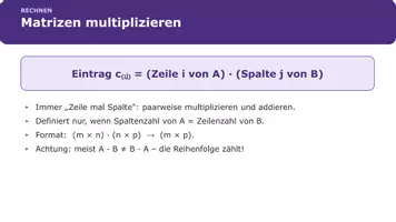 Vorschau - Präsentationen/Tafelbilder - Matrizen Kl. 11–12 Gymnasium – Begleitpräsentation - Seite 3