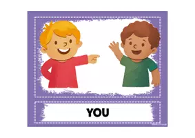 Vorschau - Bildkarten - Subject Pronouns Flashcards, Grammar Posters for Classroom, Homeschool, ESL, EFL - Seite 3