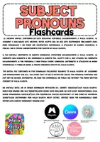 Vorschau - Bildkarten - Subject Pronouns Flashcards, Grammar Posters for Classroom, Homeschool, ESL, EFL - Seite 1