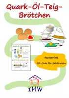 Vorschau - Arbeitsblätter - Quark-Öl-Teig-Brötchen - Sketchnotes-Rezept mit Erklärvideo - Deckblatt