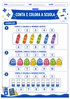 anteprima - Esercizi - Conta e colora classe prima - Pagina 2
